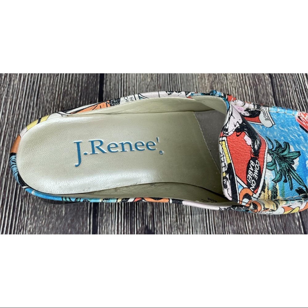 J. Renee Joker Fun Slip On Loafer Mule Comic Women's Size 6.5 M Novelty Print - Picture 5 of 7
